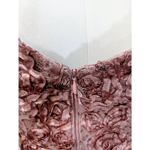 Alex Evenings Rose Floral Lace Sequin Fit and Flare Dress Size 6 NWT - Picture 5 of 7